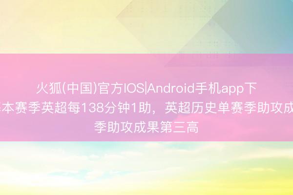 火狐(中国)官方IOS|Android手机app下载 谢尔基本赛季英超每138分钟1助，英超历史单赛季助攻成果第三高