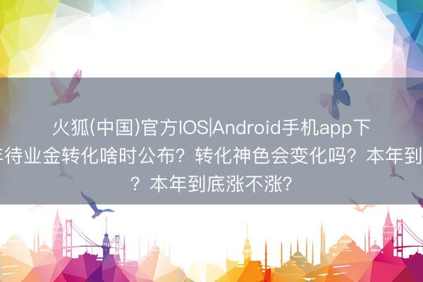 火狐(中国)官方IOS|Android手机app下载 2026年待业金转化啥时公布？转化神色会变化吗？本年到底涨不涨？